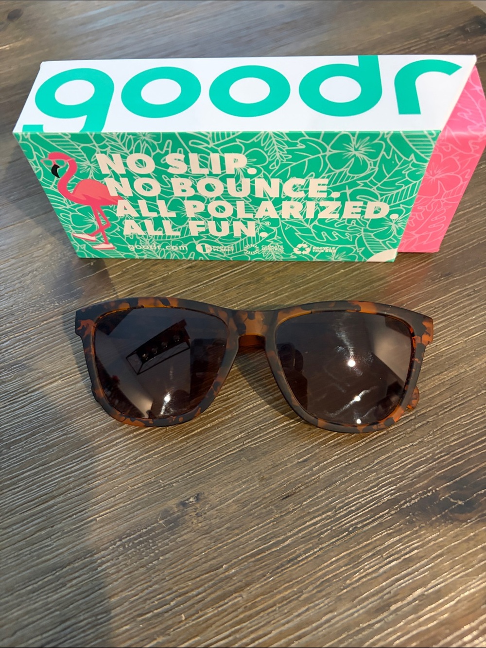 Ladies Goodr Tortoiseshell Sunnies with Brown Lenses - Picture 3 of 3